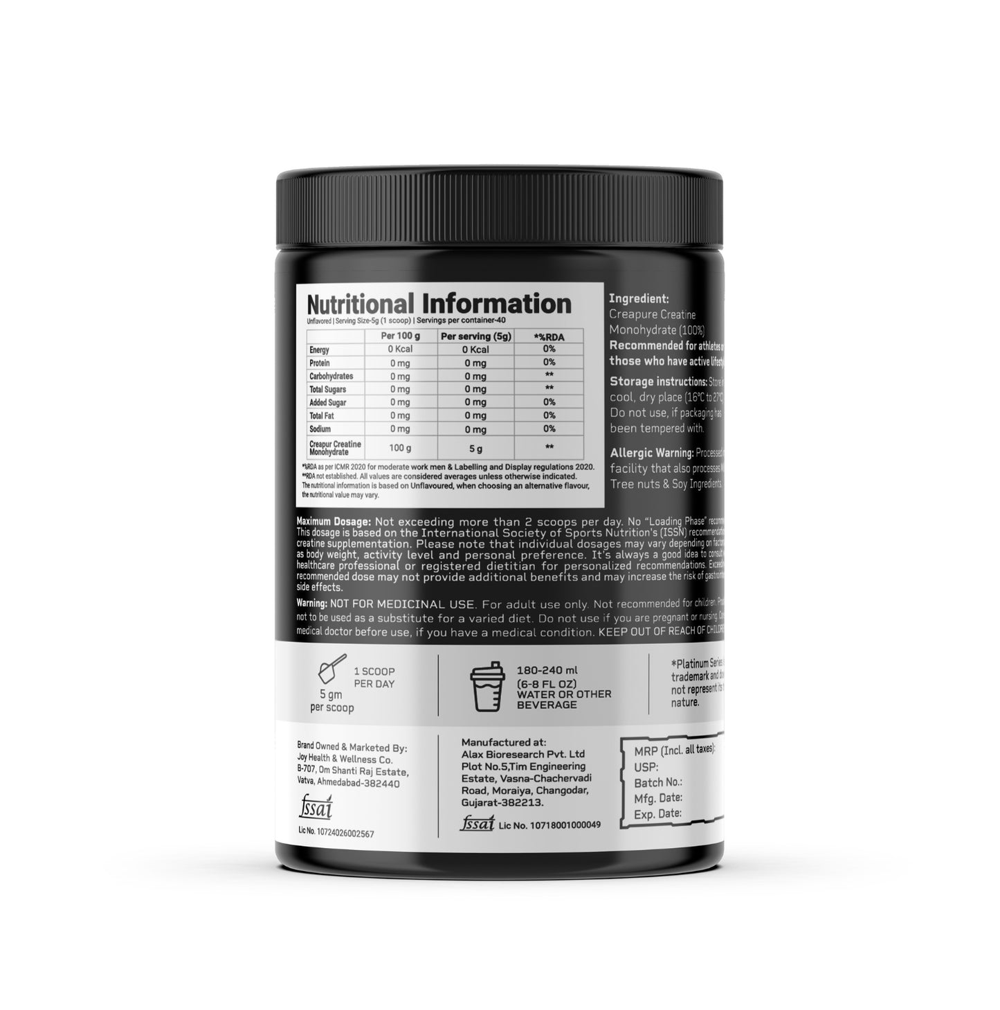 Creapure Plus | 100% Pure Creatine Monohydrate