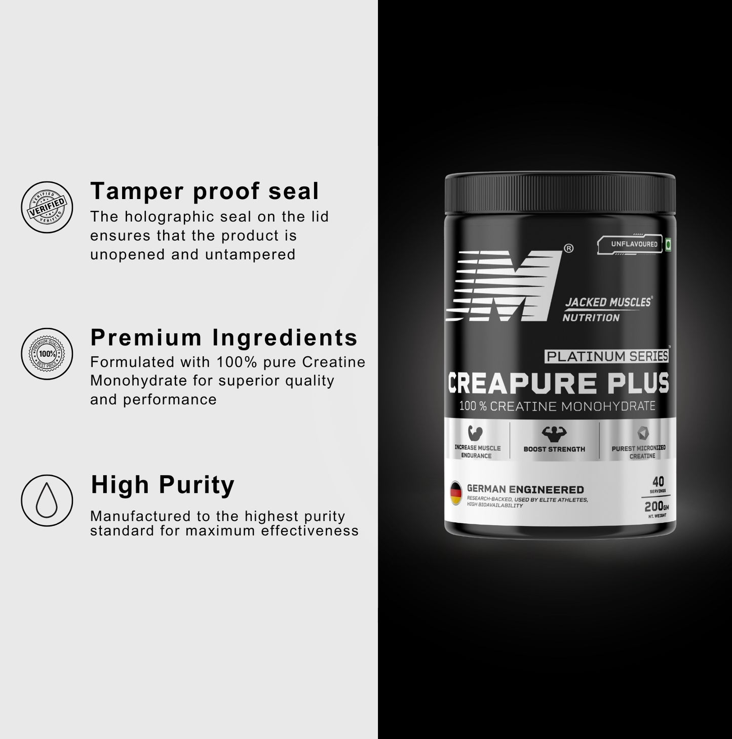 Creapure Plus | 100% Pure Creatine Monohydrate
