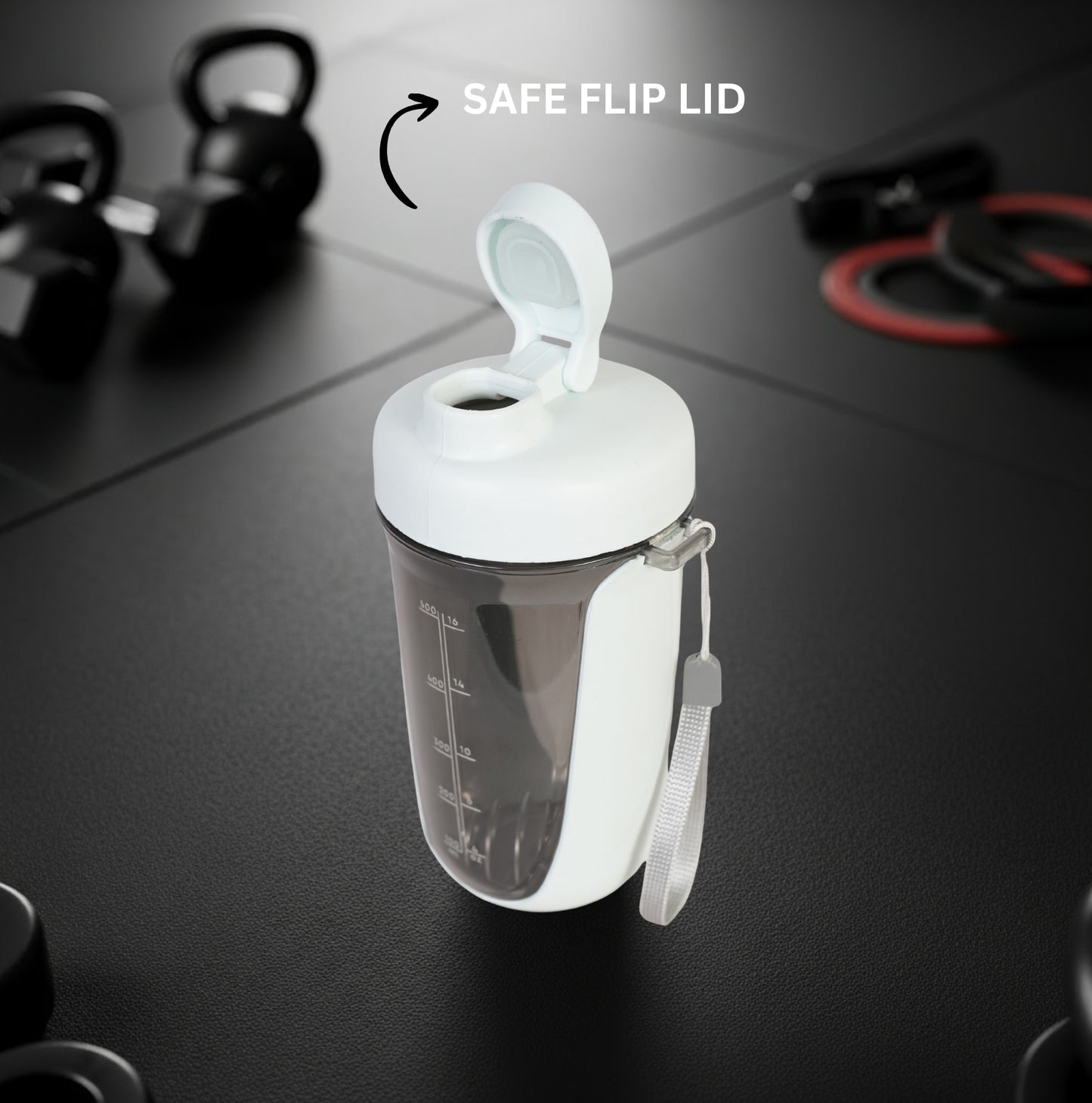 shaker bottle white